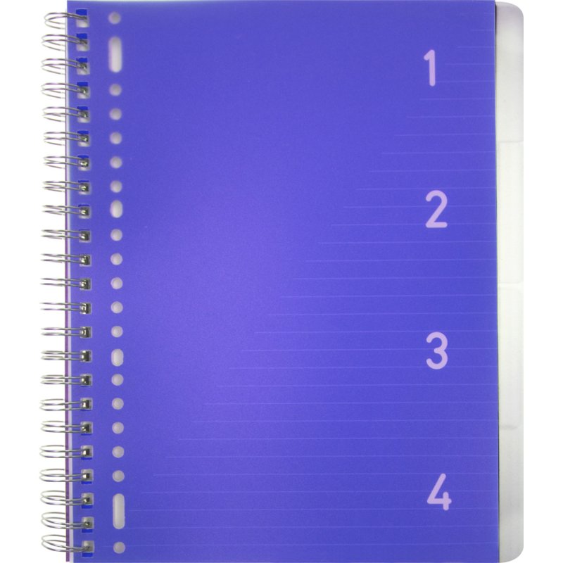 Kangaro A4 collegeblok 4-in-1, 100 vel, gelinieerd, rood