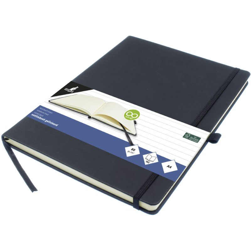 Kangaro Notitieboek Kraft, A4, gelinieerd, 96 vel