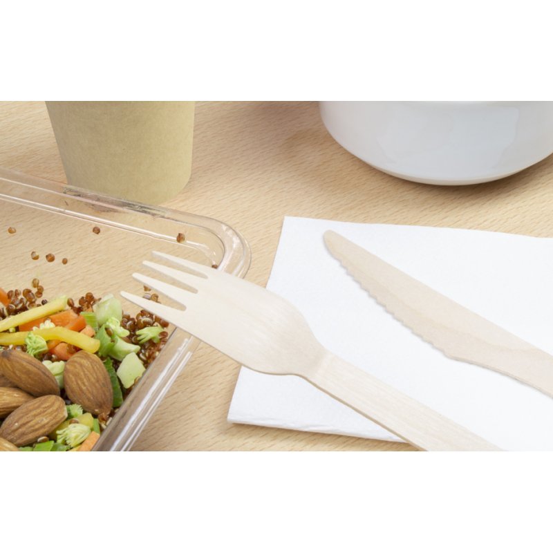 Kangaro houten wegwerpbestek set, 200-delig