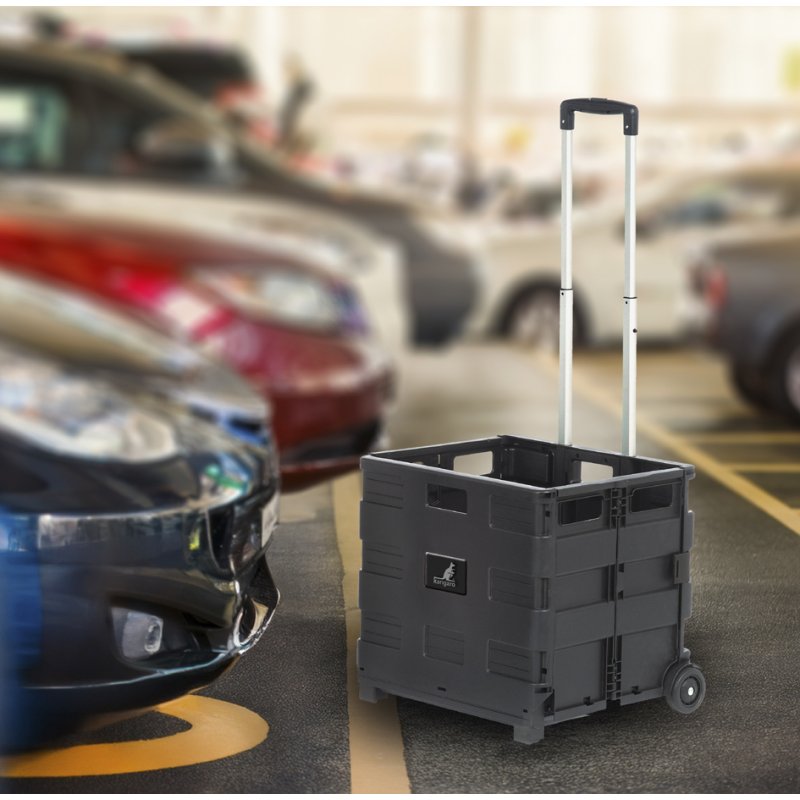 Kangaro opvouwbare transportkar met opvouwbare bak, draagvermogen 35 kg