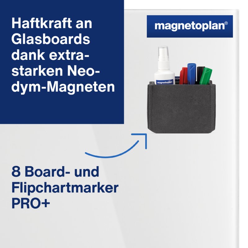 magnetoplan Pennenhouder magnetoTray, medium, blauw
