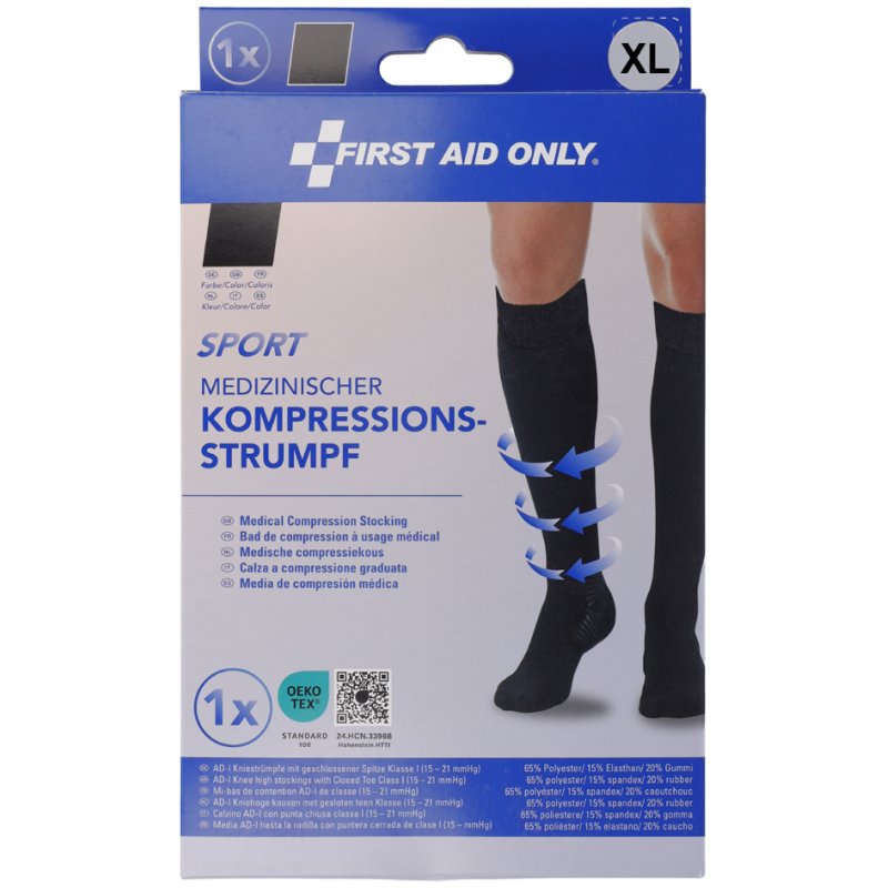 FIRST AID ONLY Compressiekous SPORT, knielang, maat L