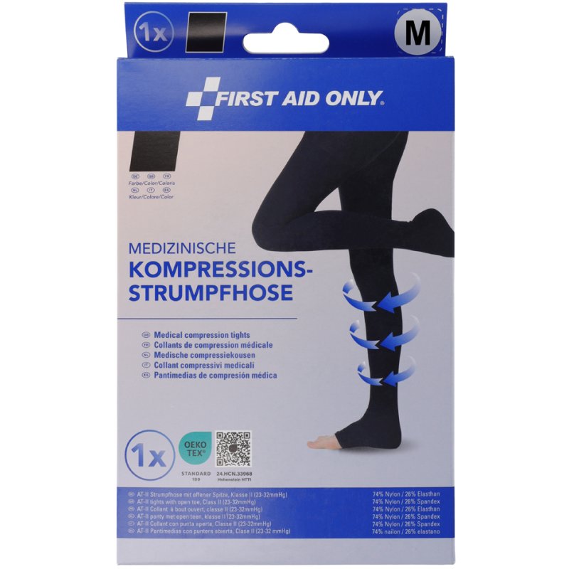 FIRST AID ONLY Compressiekous, M, zwart