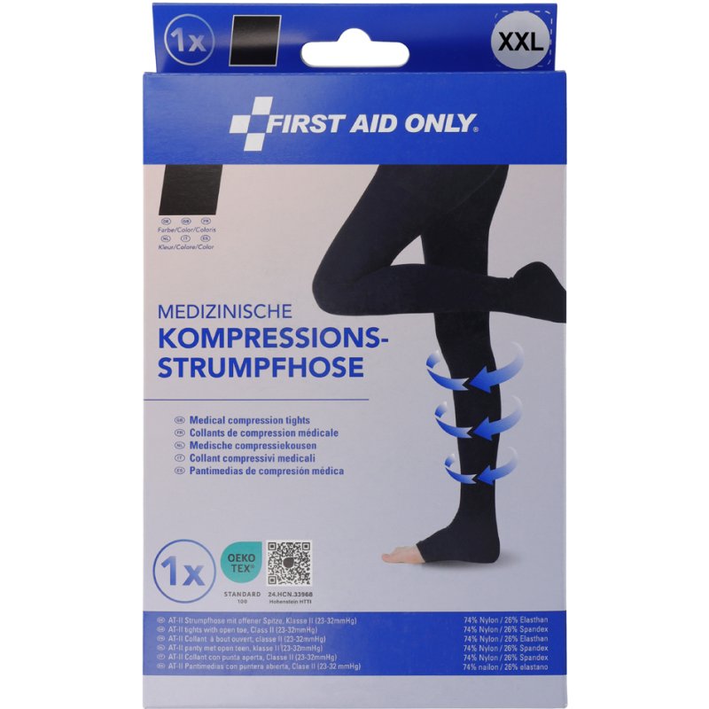 FIRST AID ONLY Compressiekous, M, zwart