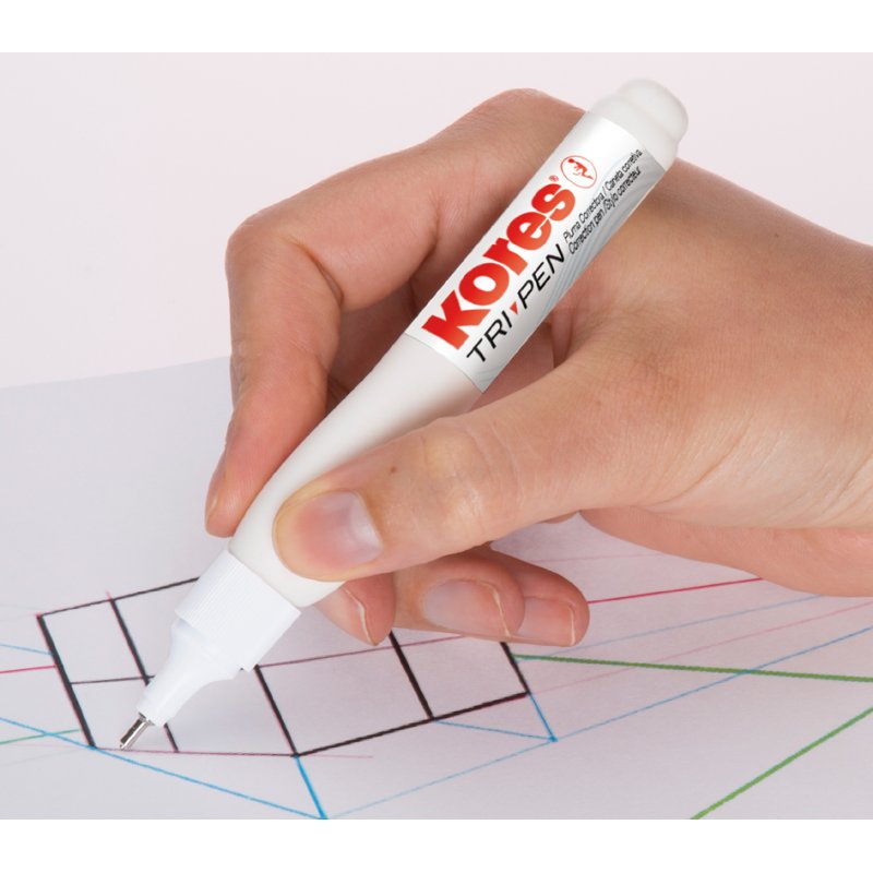 Kores correctiepen 'Tri Pen', wit, inhoud: 10 g