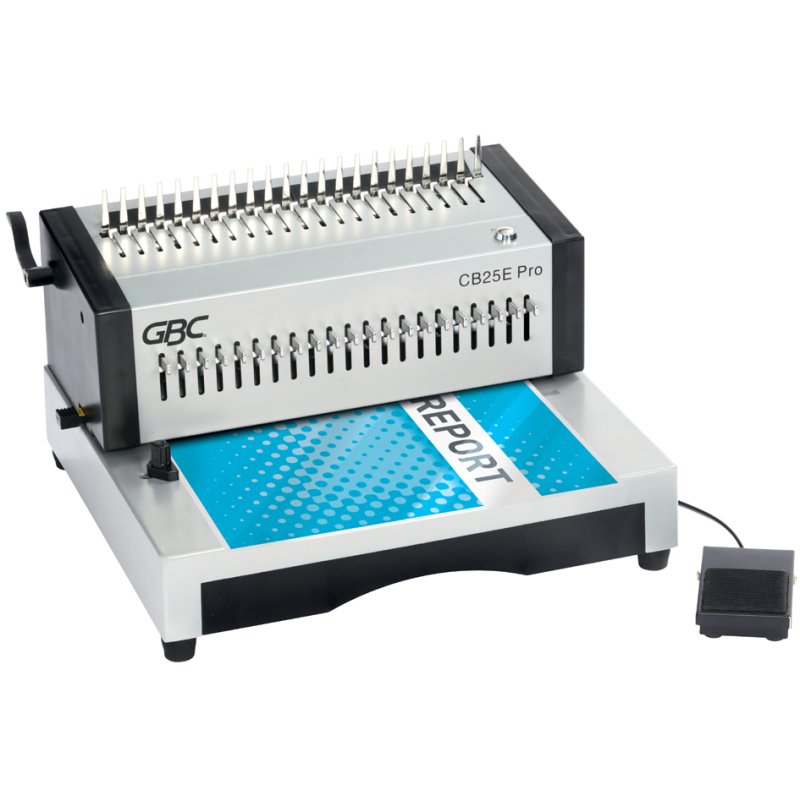 GBC CombBind CB25E Pro elektrische inbindmachine, zilver