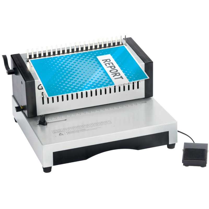 GBC CombBind CB25E Pro elektrische inbindmachine, zilver