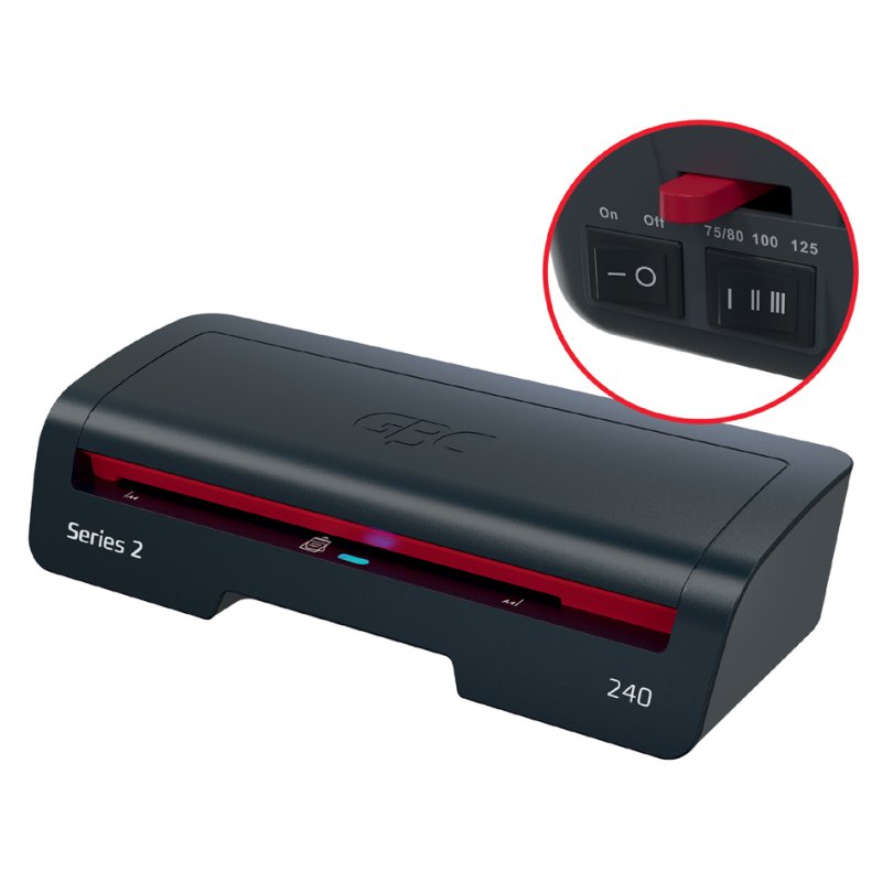 GBC Lamineerapparaat 240, geschikt voor A4, zwart/rood