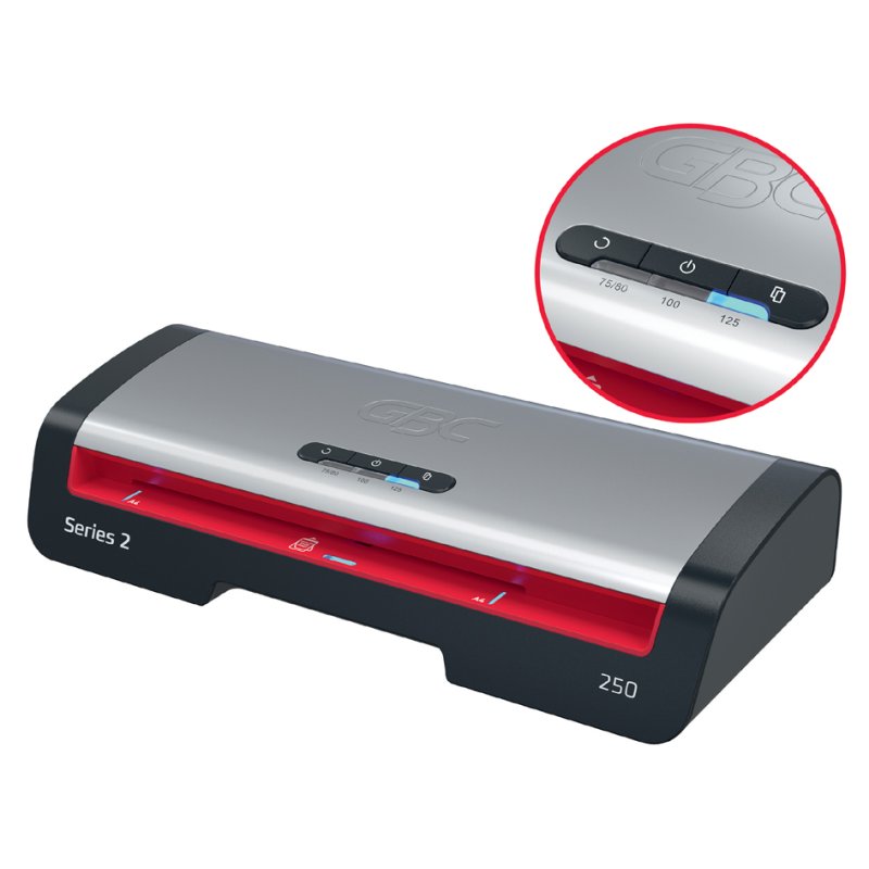 GBC Lamineerapparaat 250, tot DIN A4, zwart/zilver/rood