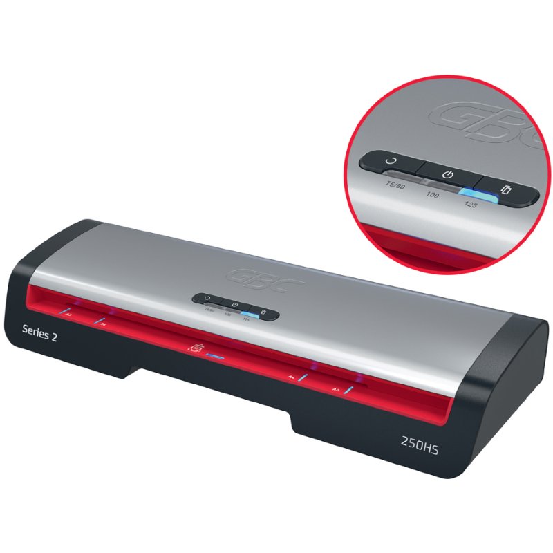 GBC Lamineerapparaat 250HS, tot DIN A3, zwart/zilver/rood