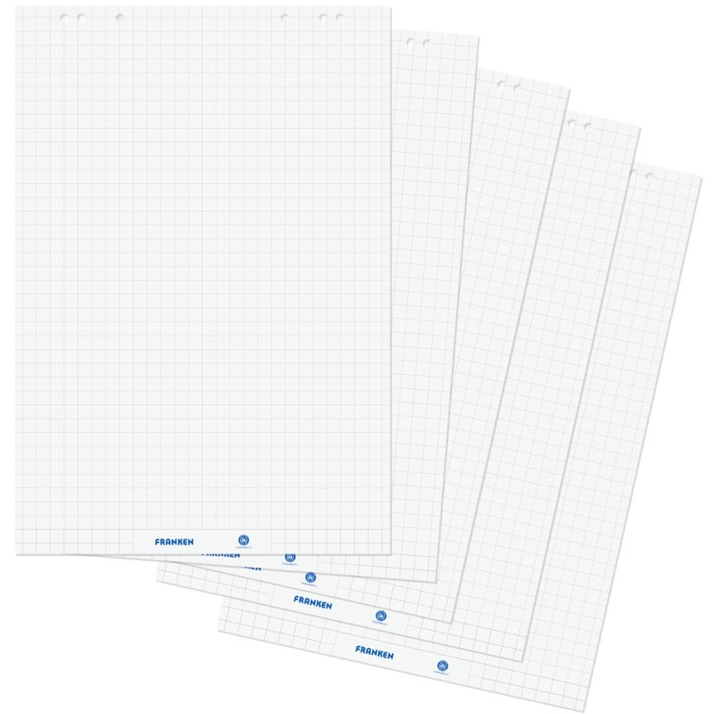 FRANKEN Flipchartblok U-Act! Line, 680 x 990 mm, set van 5 stuks