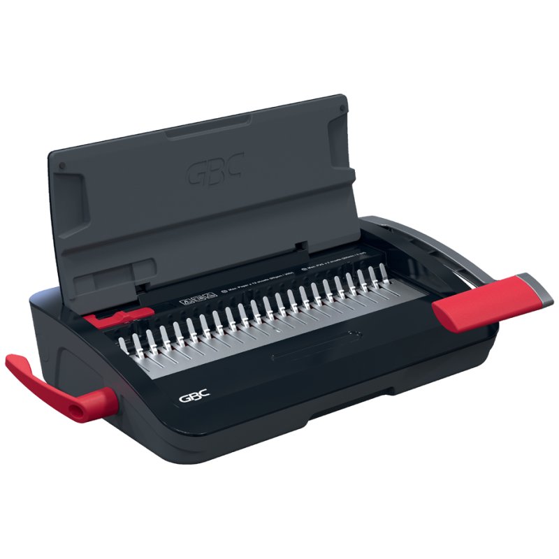 GBC inbindmachine CombBind CB12, zwart/rood/zilver