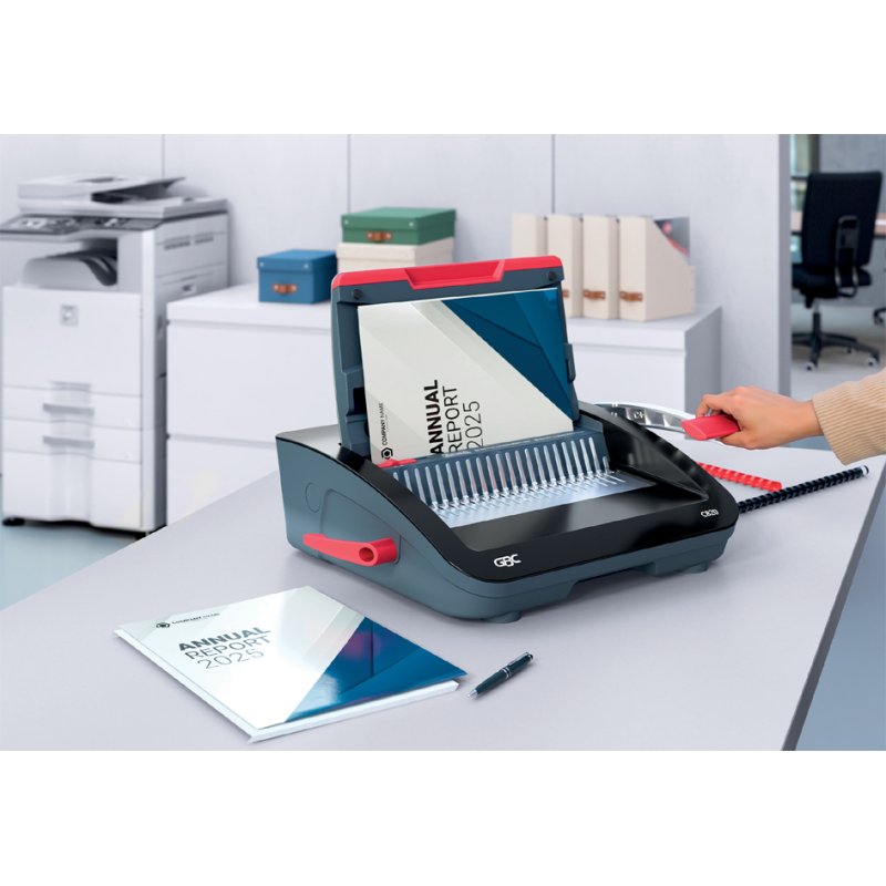 GBC Inbindmachine CombBind CB20, zwart/rood/zilver