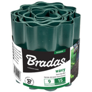Bradas gazonrand, hoogte: 250 mm, lengte: 9 m, groen