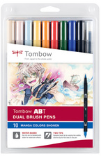 Tombow ABT Dual Brush Pen - Set van 10 stiften - Manga