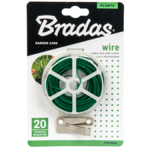 Bradas binddraad met draadsnijder, 30 m, groen