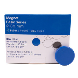 magnetoplan Ronde magneet Basic, 38 mm, blauw