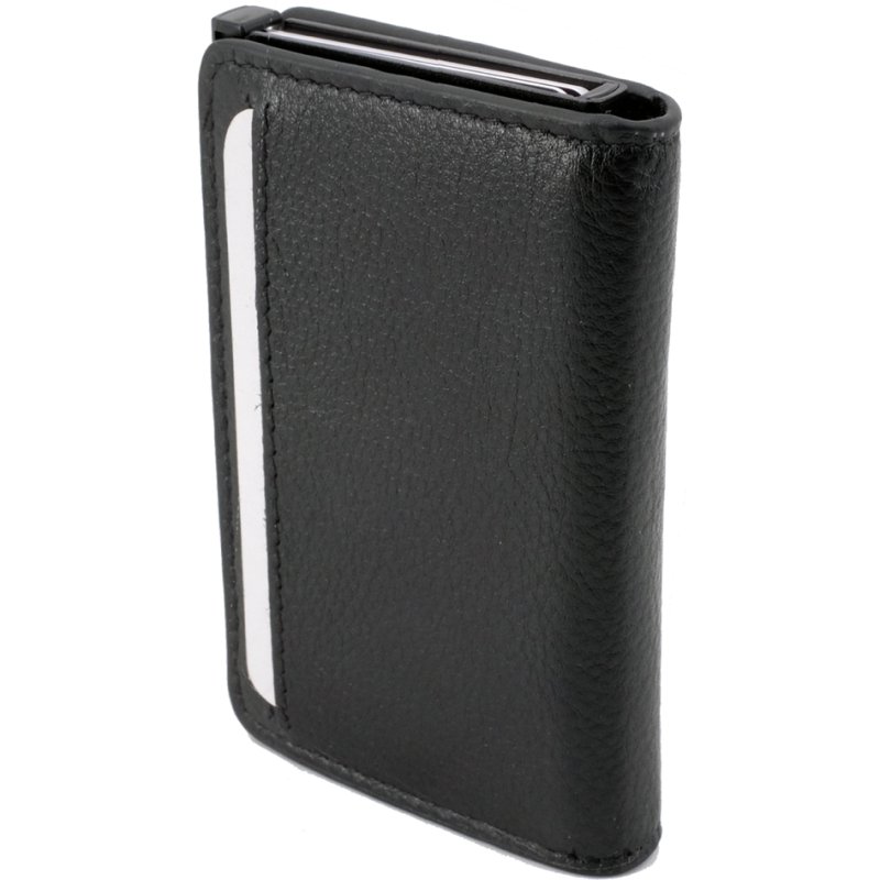 CLICKSAFE Slanke portemonnee met AirTag-vak, nappaleder, bruin