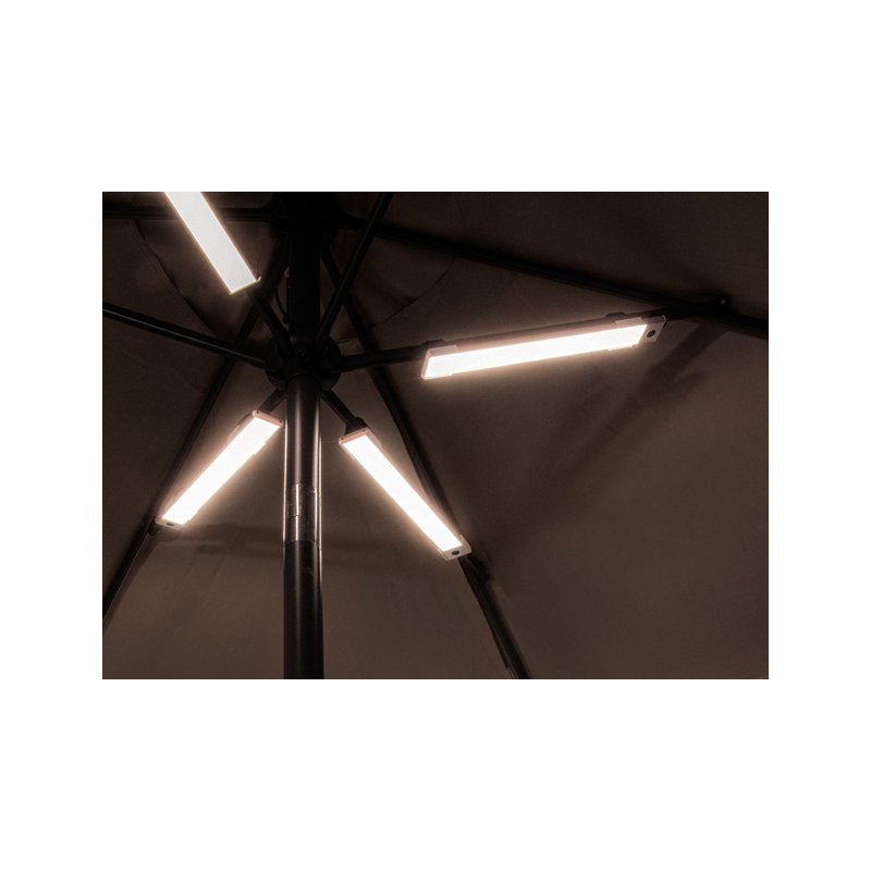 Securit LED parasollamp BERLIN, wit, oplaadbaar met dimfunctie