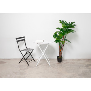 PAPERFLOW opklapbare buitentafel EDEN, rond, zwart