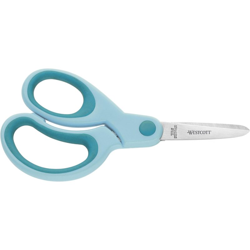 WESTCOTT kinderschaar met softgrip handvat, puntig, 130 mm, turquoise