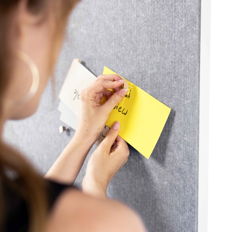 magnetoplan Design glas- en prikbord, (B)760 x (H)1.800 mm