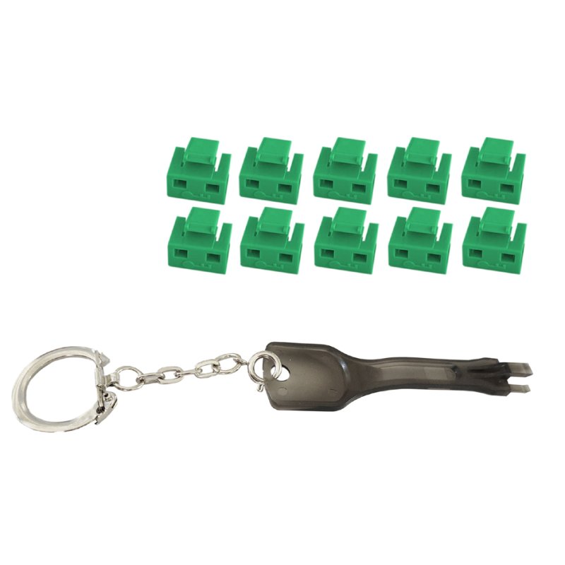 shiverpeaks RJ45 poortblocker met sleutel, groen