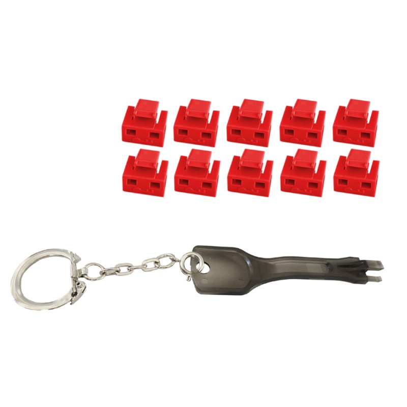 shiverpeaks RJ45 poortblocker met sleutel, groen