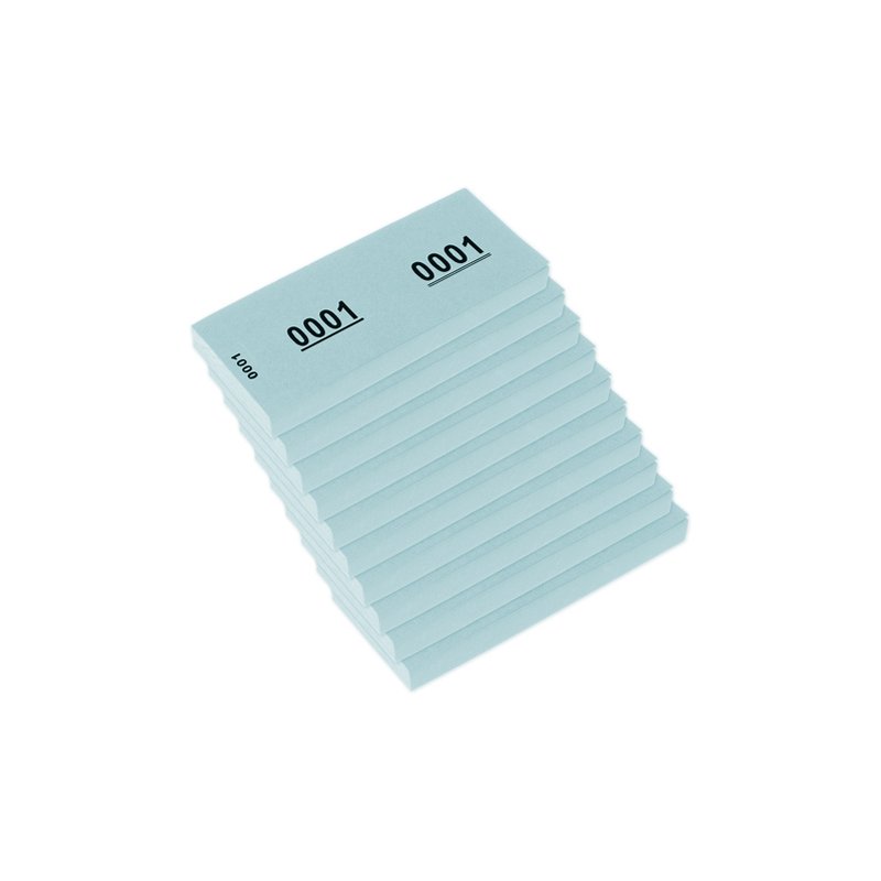Kangaro Nummernblok 1-1000, 105 x 42 mm, blauw