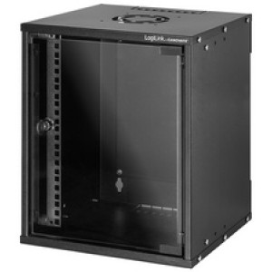 LogiLink 10" Wandverdeler voor Kleine Kantoren, Gemonteerd, 6 HE, Zwart