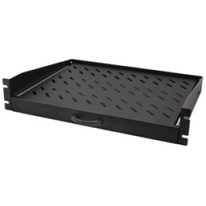 LogiLink 19 inch legbord met handgreep, 2 HE, uitschuifbaar, zwart