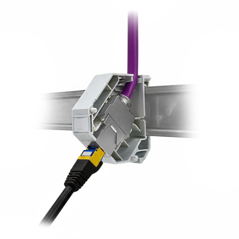 shiverpeaks DIN-railadapter voor RJ45 Keystone modules
