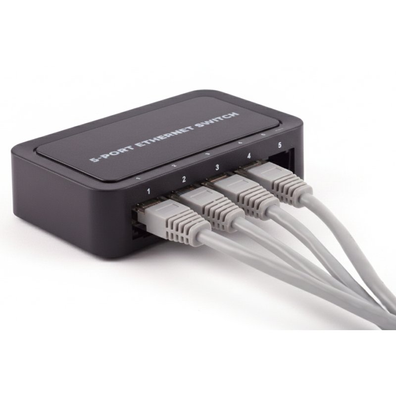 shiverpeaks netwerkswitch, 5 poorts, 100 Mbit/s, zwart