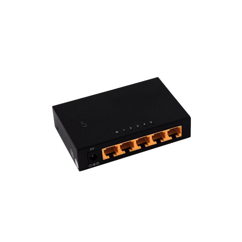 shiverpeaks Netwerk Switch, 5 poorten, 1 Gigabit, zwart