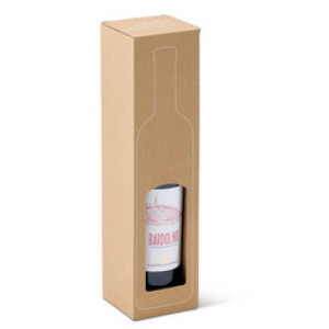 ColomPac wijngeschenkverpakking bruin voor 1 fles