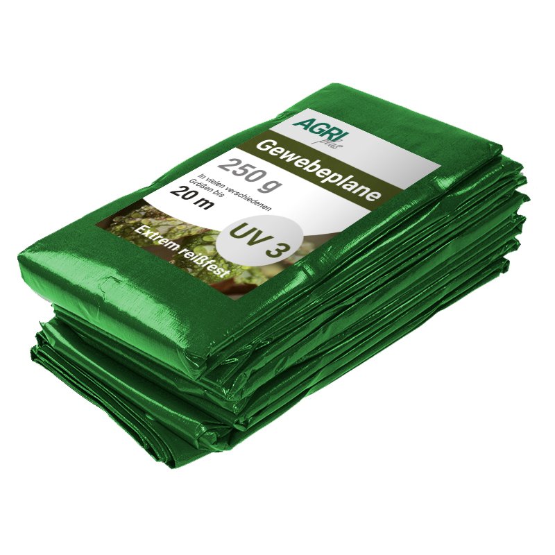 AGRIplus afdekzeil met oogjes, 8 x 10 m, groen, 250 g/m²