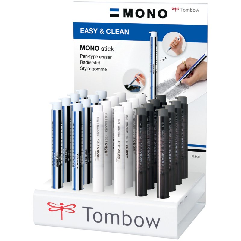 Tombow gumstift 'MONO Stick', display met 24 stuks