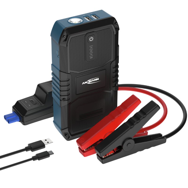 ANSMANN Jumpstarter 10.0 met powerbank en zaklamp, zwart/blauw