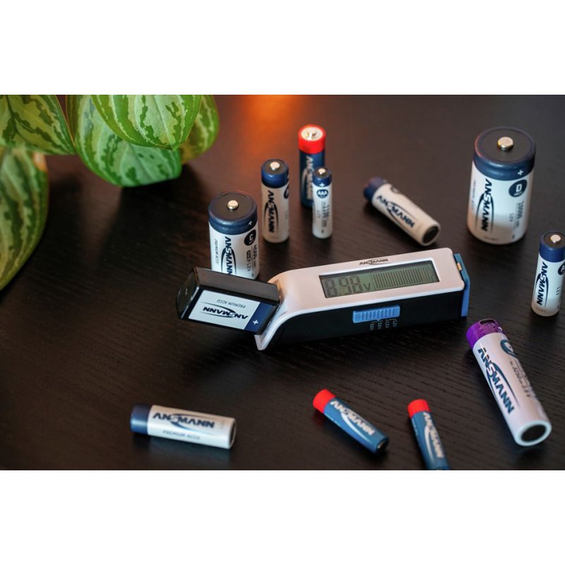 ANSMANN Batterij Tester Comfort Check met LCD-Display