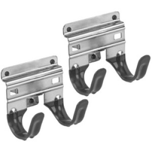 Bradas gereedschaphouder, gecoat staal met PVC-coating, zwart, 2 stuks