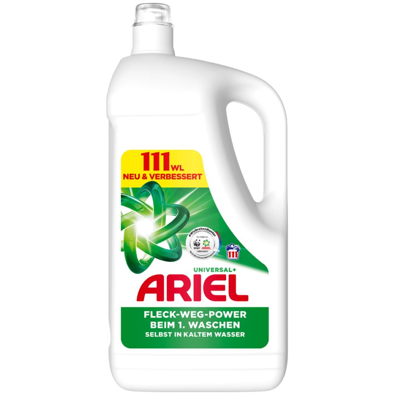 ARIEL vloeibaar wasmiddel Universal+, 4,995 liter, 111 wasbeurten