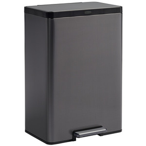 Rubbermaid pedaalemmer Elite Dual Stream, 39 liter, edelstaal, antraciet