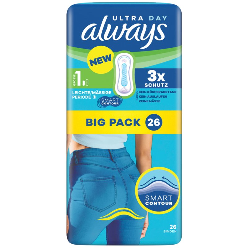 Always Ultra damenbanden Normal, zonder vleugels, 26 stuks