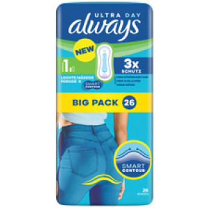 Always Ultra damenbanden Normal, zonder vleugels, 26 stuks
