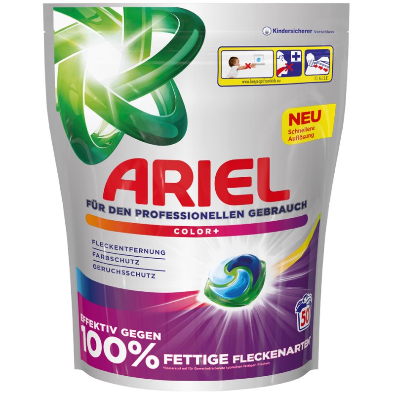 ARIEL Professional All-in-1 wascapsules Color+, 100 wasbeurten, professioneel gebruik