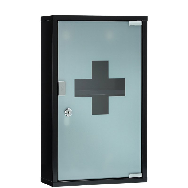 FIRST AID ONLY EHBO-kast DIN 13157, wit metaal, afsluitbaar, 300x120x600 mm