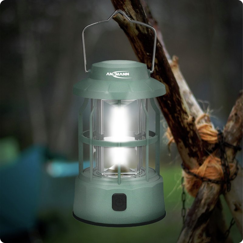 ANSMANN campinglamp CL270B, 270 lumen, blauwgroen, incl. 3 AA batterijen