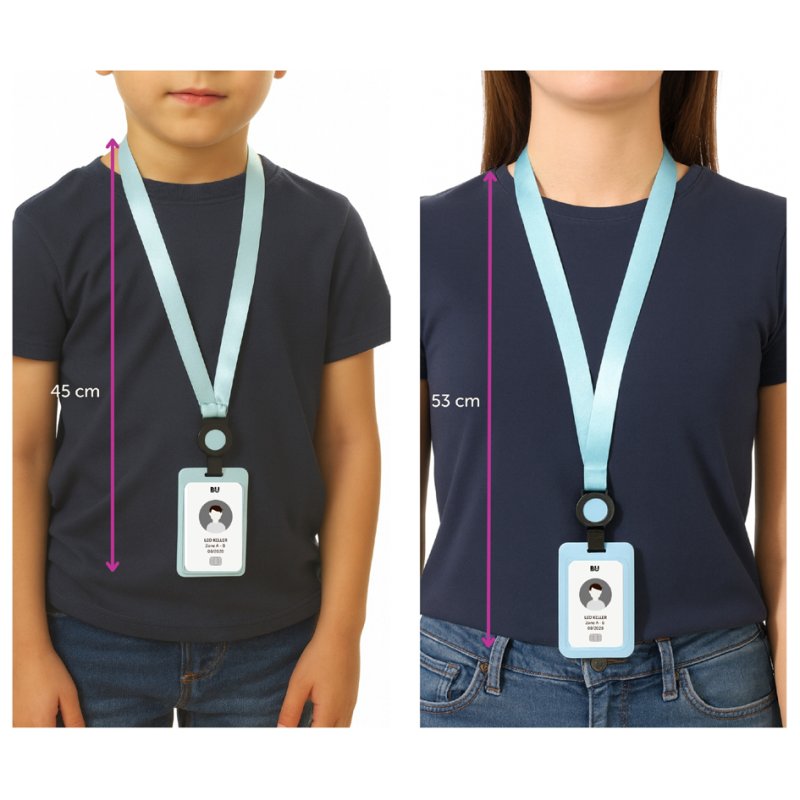 AVERY Zweckform badgehouder met lanyard, pastellblauw, 85 x 54 mm