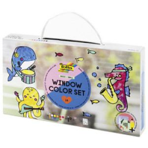 folia Window Color Set BASIC SMALL, 10 x 30 ml, 9 kleuren + contouren