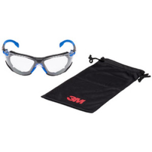 3M Solus veiligheidsbril, polycarbonaatglas, zwart/blauw